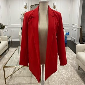 Halogen Open Front Blazer Fiery Red Size Medium